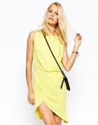 2nd Day Jersey Dress With Wrap Detail - Yellow
