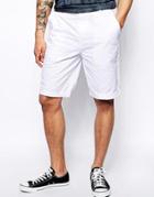 Asos Chino Shorts In Longer Length - White