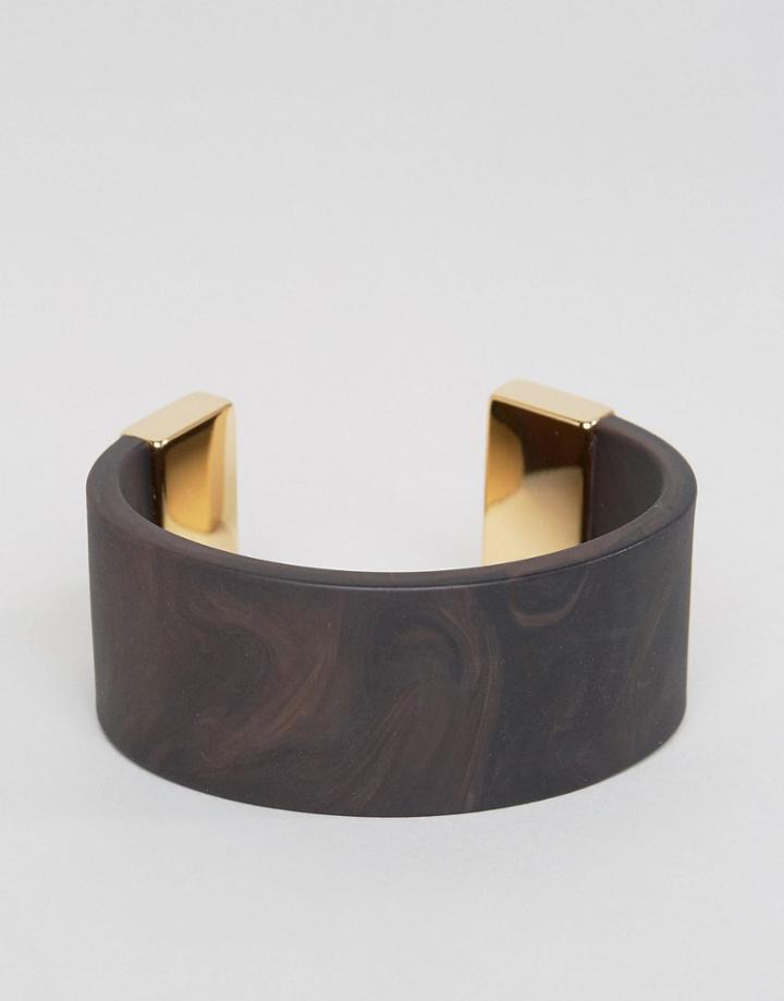 Jaeger Wood Effect Cuff - Gold