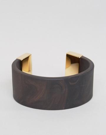 Jaeger Wood Effect Cuff - Gold