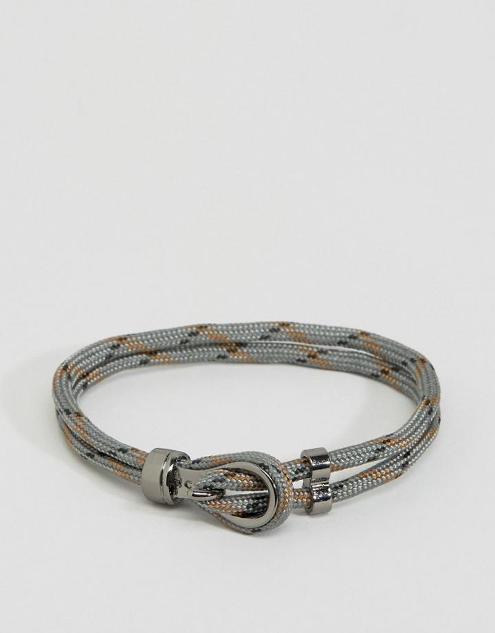 Icon Brand Rope Bracelet In Gray - Gray