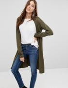 Blend She Camille Longline Cardigan - Green