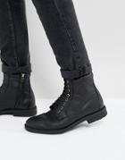 Kg By Kurt Geiger Military Lace Up Boots Black - Black
