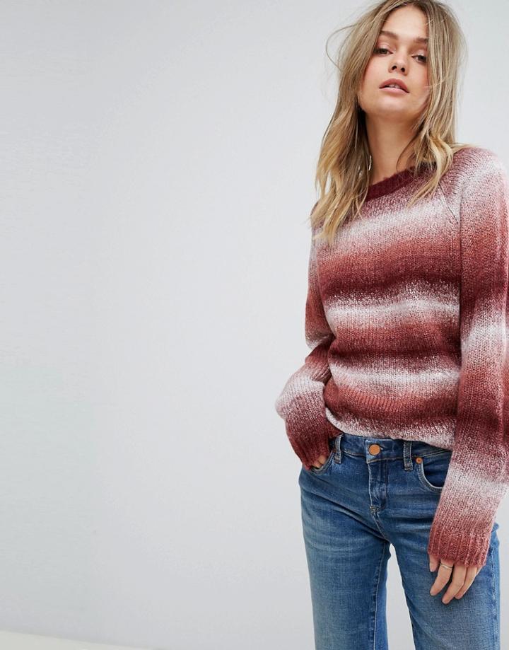 Vero Moda Stripe Ombre Sweater - Purple