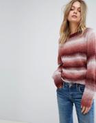 Vero Moda Stripe Ombre Sweater - Purple