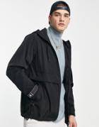 River Island Overcoat With Fixed Liner In Black