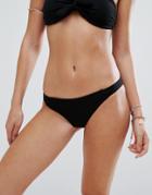 Motel Textured Bikini Bottom - Black