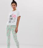 Asos Design Tall Born To Stand Out Pyjama Legging Set - Multi