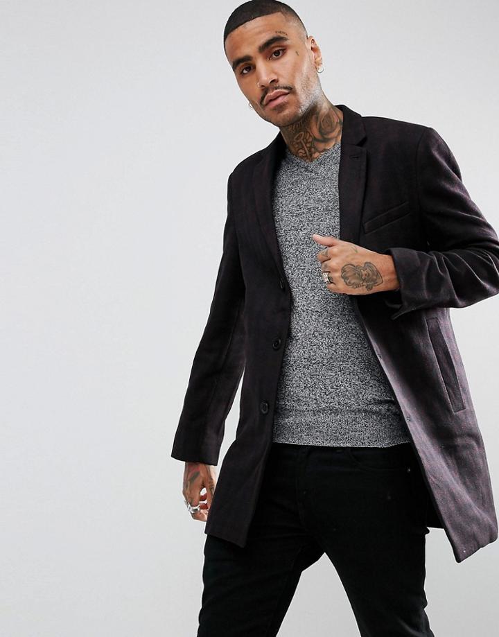 Religion Gingham Overcoat - Red
