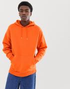 Asos Design Oversized Hoodie In Bright Orange - Orange
