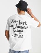 Good For Nothing Oversized T-shirt In White With City Logo Print