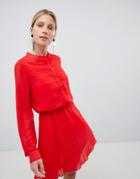 Unique 21 Red Pleated Dress - Red