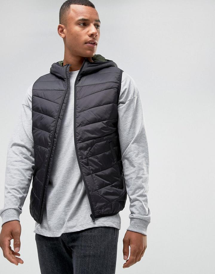 Jack & Jones Quilted Vest - Black