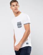 Tom Tailor T-shirt With Printed Pocket - White