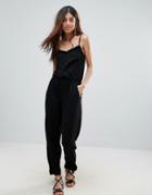 Valley Of The Dolls Aliso Fringe Jumpsuit - Black