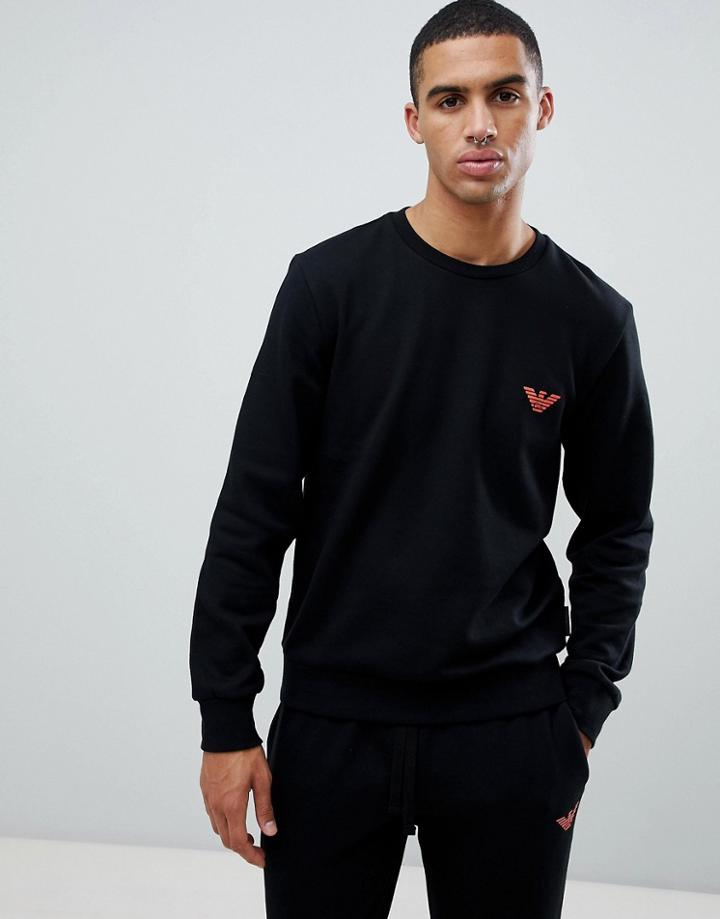 Emporio Armani Eagle Logo Sweat In Black - Black