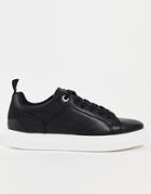 Topshop Lace Up Sneakers In Black