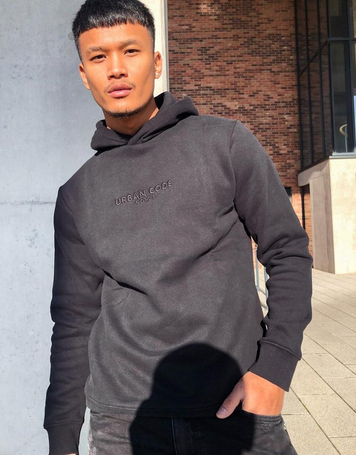 Pull & Bear Hoodie In Black