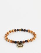 Classics77 Beaded Coin Bracelet In Brown