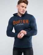 Duffer Logo Hoodie In Navy - Navy