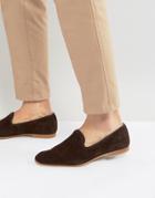 Zign Suede Dress Loafers - Brown