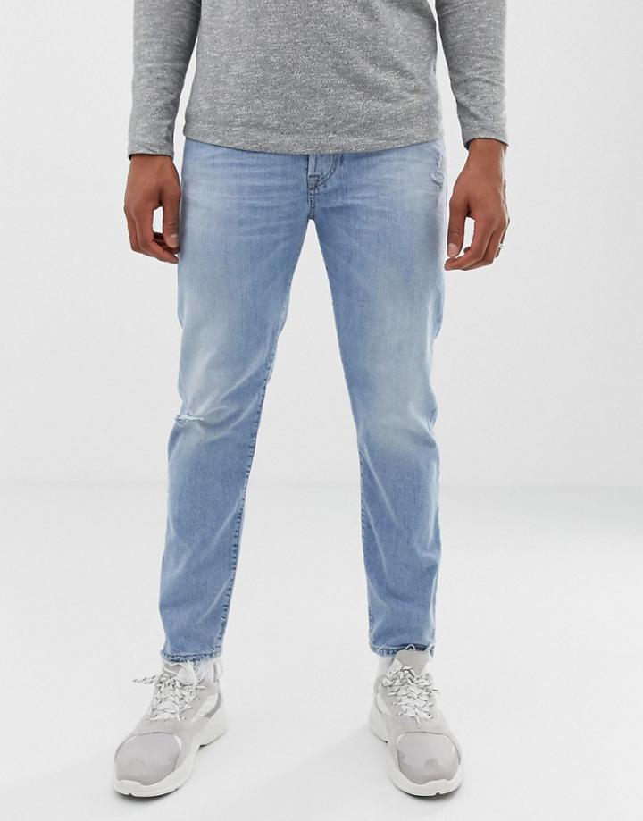 Diesel Mharky 080af Slim Fit Jeans In Light Wash - Blue