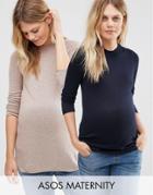 Asos Maternity Crew Neck Sweater 2 Pack - Multi