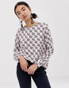 Emme Graphic Print Blouse - White