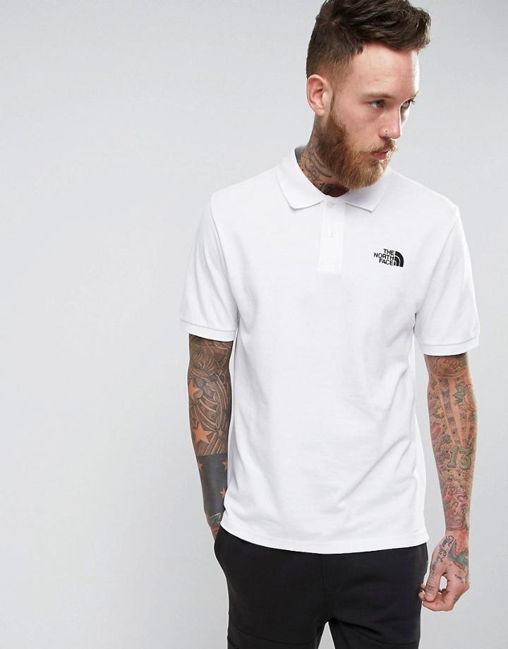 The North Face Pique Polo In White - White