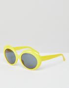 Monki Yellow Retro Sunglasses - Yellow