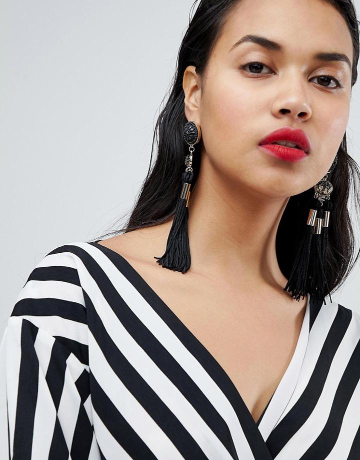 Ivyrevel Tassel Beaded Earrings - Black