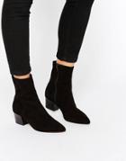 Asos Retsella Suede Ankle Boots - Black