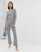 Resume Myrina Gingham Kick Flare Pants - Black