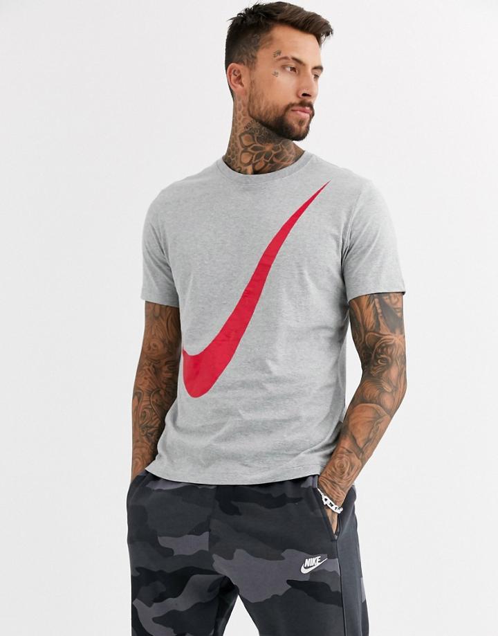 Nike Swoosh T-shirt In Gray-green