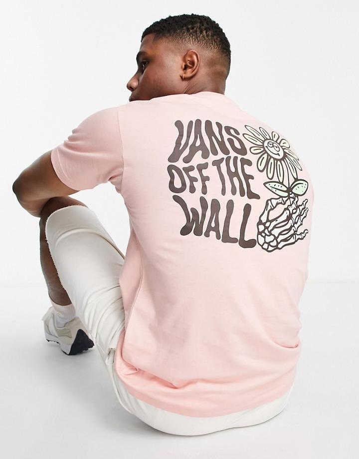 Vans Skull Daze Back Print T-shirt In Pink