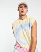 Asos Design Oversized Tank In Tie Dye-multi