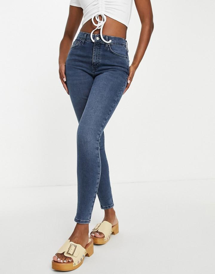 Topshop Jamie Jean In Storm Blue-gray
