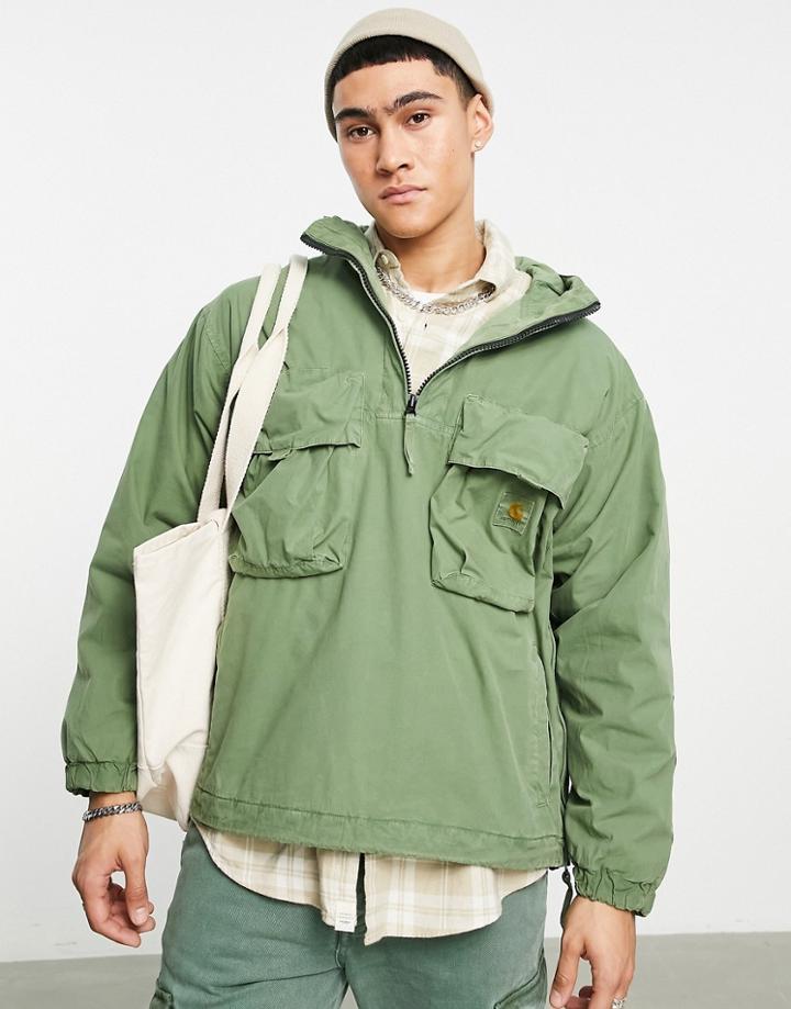 Carhartt Wip Berm Pullover Lightweight Jacket In Green