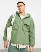 Carhartt Wip Berm Pullover Lightweight Jacket In Green