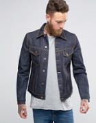 Nudie Billy Dry Denim Jacket - Navy
