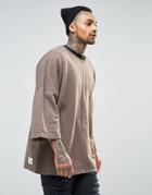 Granted Sweatshirt With Dropped Shoulder - Brown
