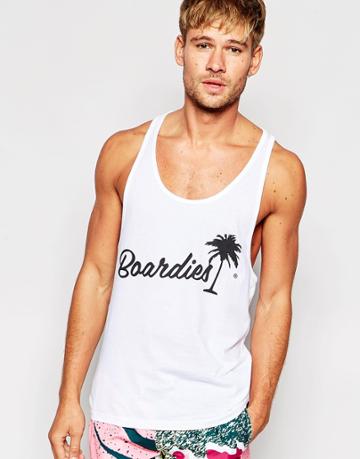 Boardies Beach Tank - White