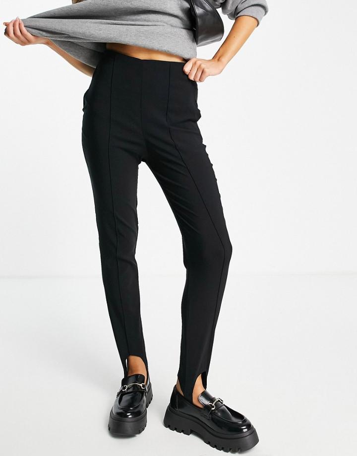 Topshop Stirrup Pant In Black