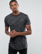 D-struct Textured Longline T-shirt - Gray