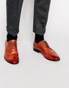 Standard Fortyfive Leather Brogue Shoes - Tan