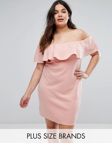 Be Jealous Bardot Dress - Pink