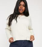 Neon Rose Plus Sweatshirt With Fitted Waist