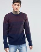 Another Influence Panel Knit Sweater - Red