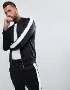 The Couture Club Track Jacket In Black Muscle Fit - Black