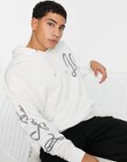 Il Sarto Logo Print Hoodie In White
